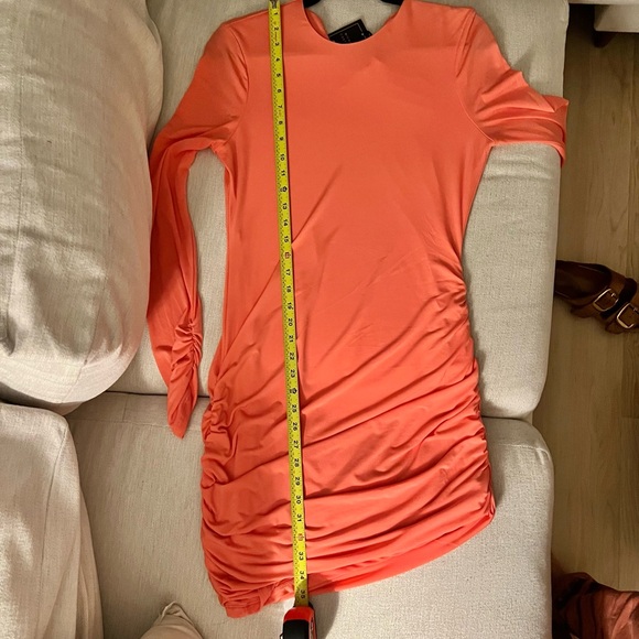 Michael Costello Molly Mini Dress in Coral - Picture 10 of 10